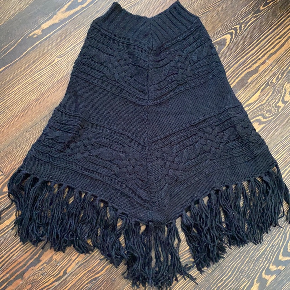 Big Buddha Black Poncho